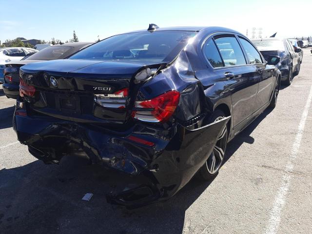 WBA7F0C55KGM24575 - 2019 BMW 750 I BLUE photo 4