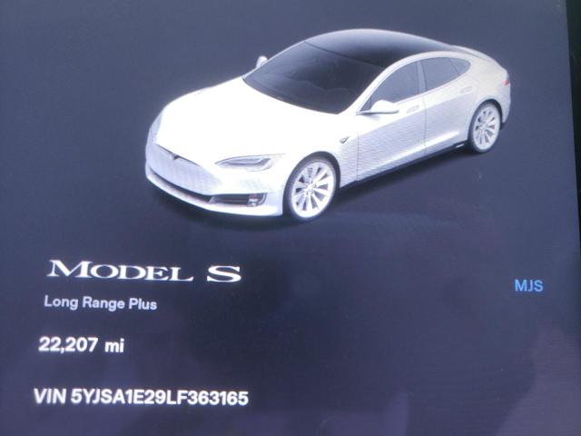 5YJSA1E29LF363165 - 2020 TESLA MODEL S Ağ foto 8