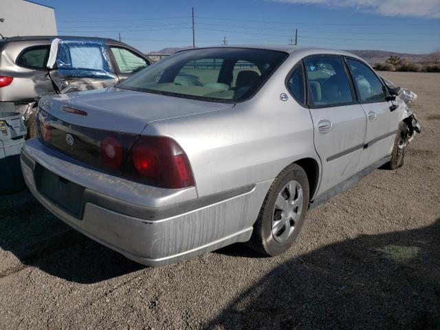 2G1WF52E249136780 - 2004 CHEVROLET IMPALA SILVER photo 4