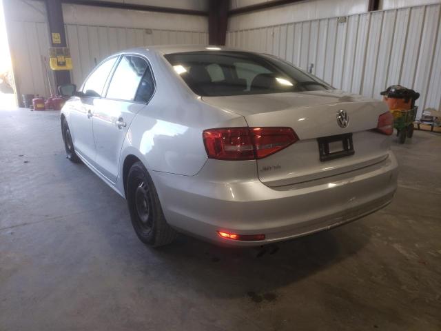 3VW2K7AJ5FM298793 - 2015 VOLKSWAGEN JETTA BASE SILVER photo 3
