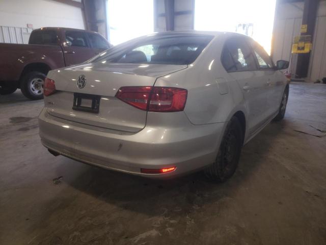 3VW2K7AJ5FM298793 - 2015 VOLKSWAGEN JETTA BASE SILVER photo 4