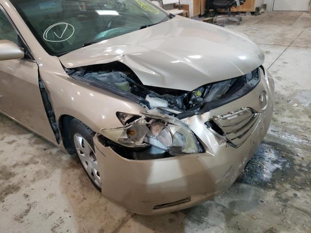 4T1BE46K78U242018 - 2008 TOYOTA CAMRY CE GOLD photo 9