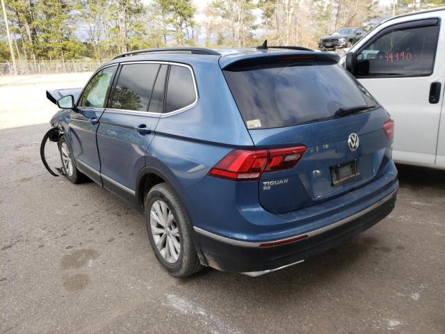 3VV3B7AX0JM032359 - 2018 VOLKSWAGEN TIGUAN SE BLUE photo 3