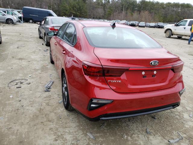 3KPF24AD5ME405250 - 2021 KIA FORTE FE RED photo 3