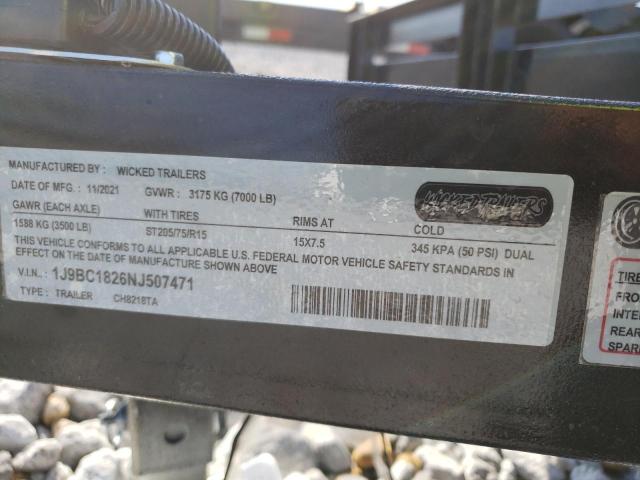 1J9BC1826NJ507471 - 2022 UTILITY TRAILER Qara foto 10