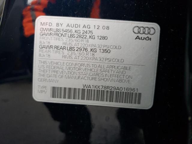 WA1KK78R29A016961 - 2009 AUDI Q5 3.2 BLACK photo 13