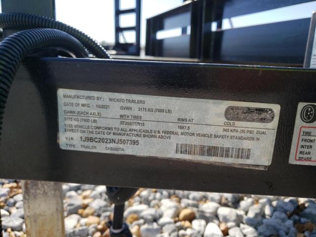 1J9BC2023NJ507395 - 2022 UTILITY TRAILER შავი ფოტო 10