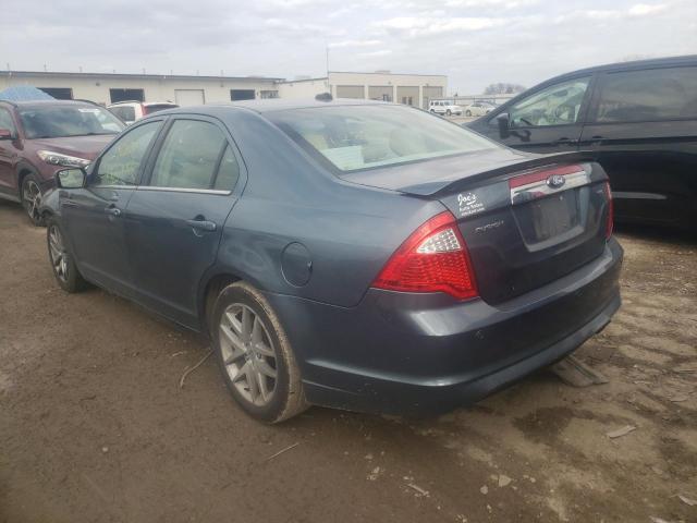 3FAHP0JA1CR242876 - 2012 FORD FUSION SEL GRAY photo 3