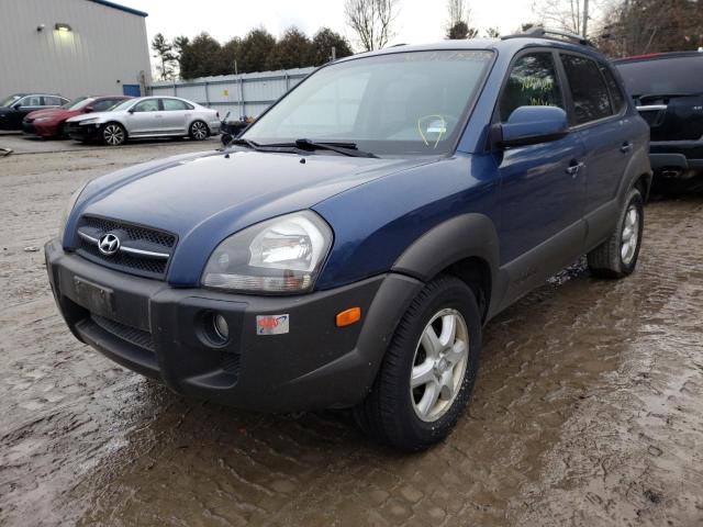 KM8JN72D75U082321 - 2005 HYUNDAI TUCSON BLUE photo 2