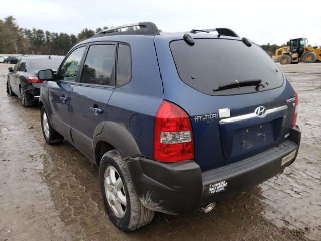 KM8JN72D75U082321 - 2005 HYUNDAI TUCSON BLUE photo 3