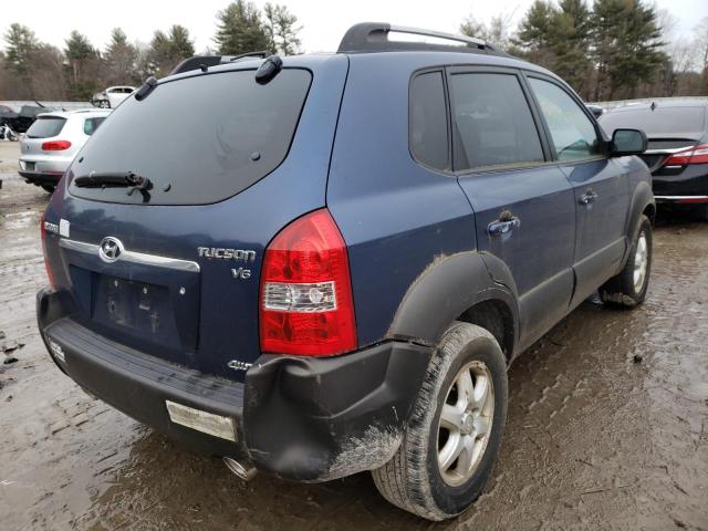 KM8JN72D75U082321 - 2005 HYUNDAI TUCSON BLUE photo 4