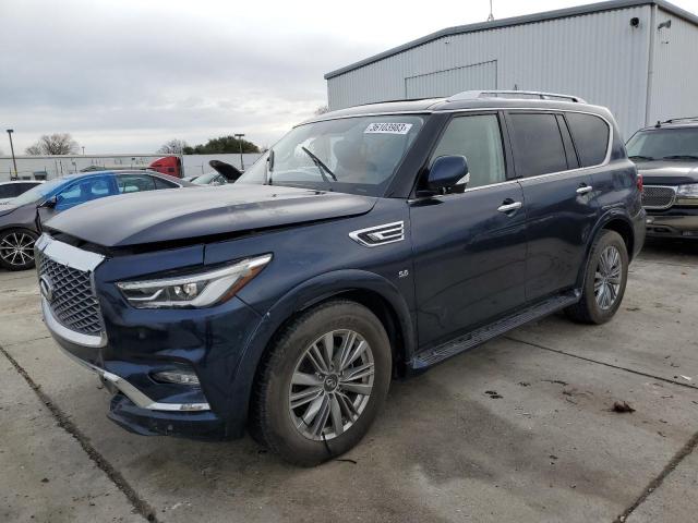 JN8AZ2NF7L9705126 - 2020 INFINITI QX80 LUXE BLUE photo 1