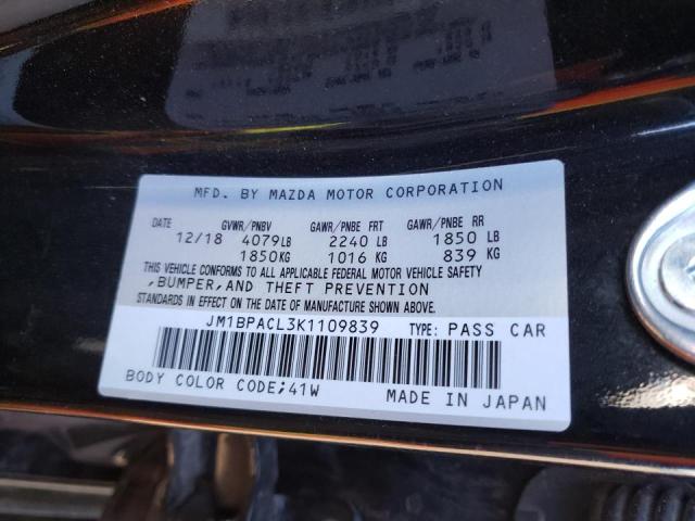 JM1BPACL3K1109839 - 2019 MAZDA 3 PREFERRE BLACK photo 10