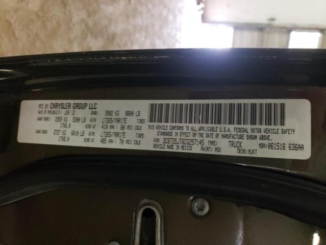 3C6TD5JT6CG257145 - 2012 DODGE RAM 2500 S GREEN photo 10