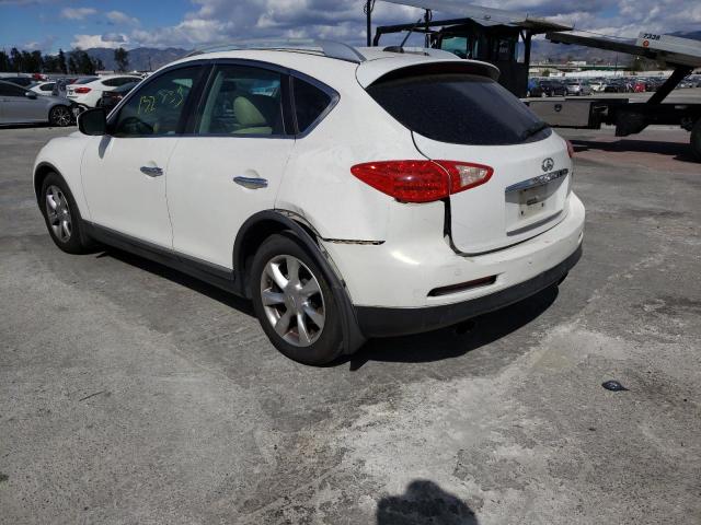 JNKAJ09E78M305403 - 2008 INFINITI EX35 BASE WHITE photo 3