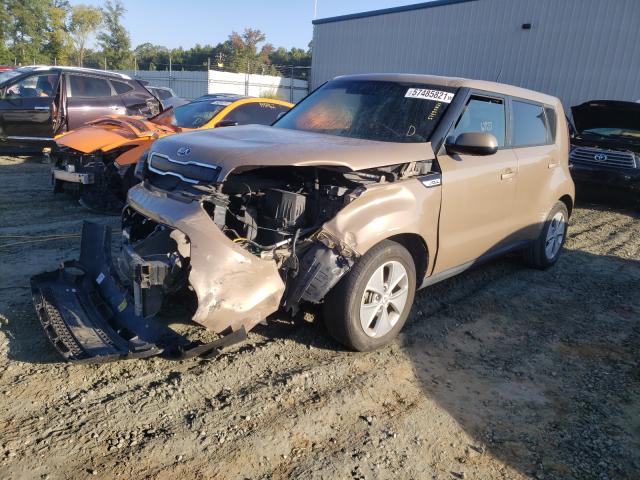 KNDJN2A27F7170132 - 2015 KIA SOUL BROWN photo 2