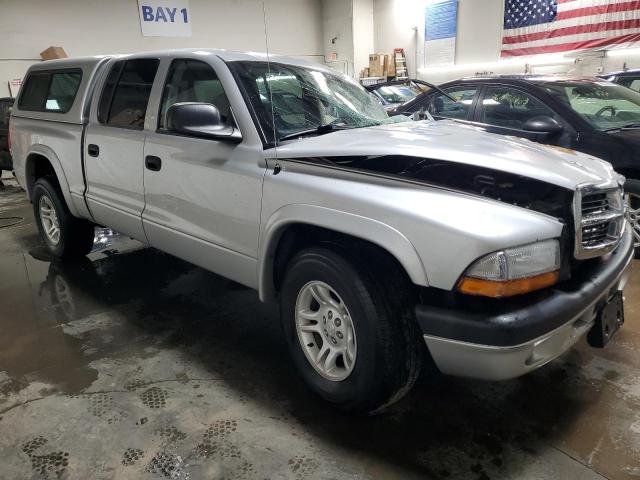 1D7HL38N74S579564 - 2004 DODGE DAKOTA QUA SILVER photo 4