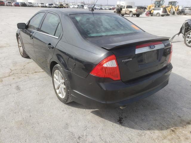 3FAHP0JGXAR245650 - 2010 FORD FUSION SEL BLACK photo 3