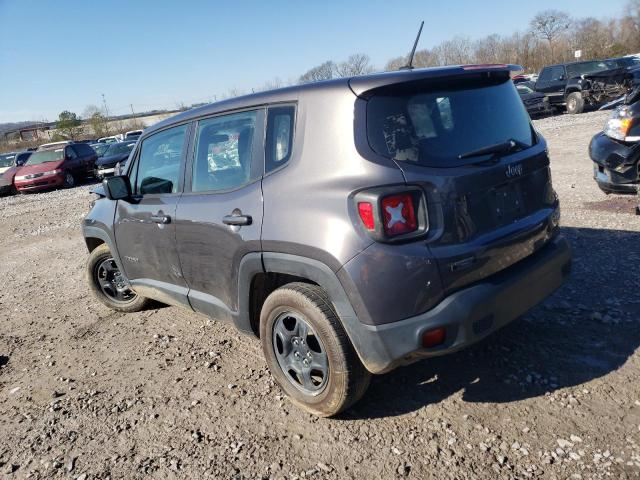 ZACCJAAT5GPD53444 - 2016 JEEP RENEGADE S ნაცრისფერი ფოტო 2