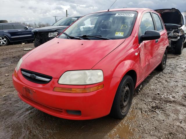 KL1TD66626B542740 - 2006 CHEVROLET AVEO BASE RED photo 2