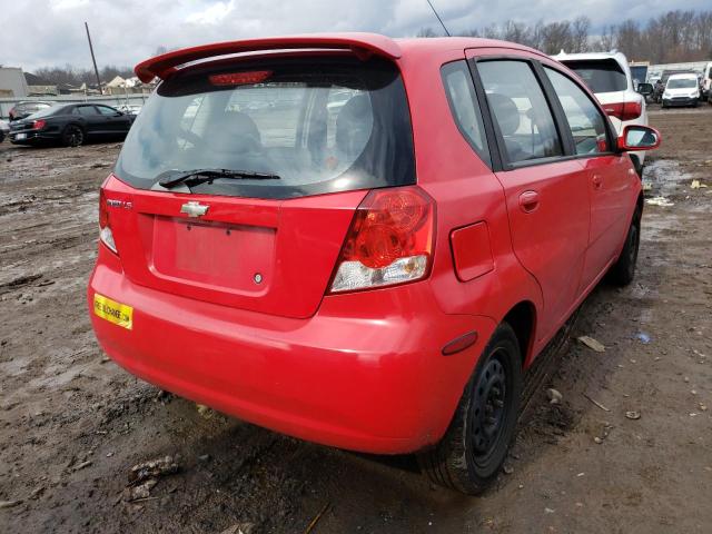 KL1TD66626B542740 - 2006 CHEVROLET AVEO BASE RED photo 4