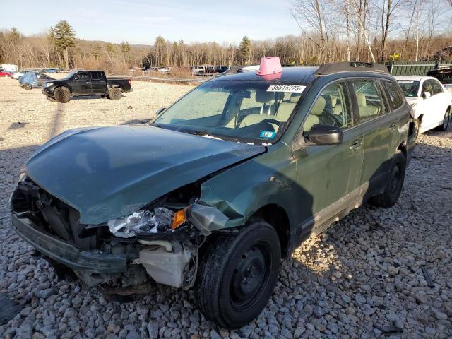 4S4BRBAC9B3372078 - 2011 SUBARU OUTBACK 2. GREEN photo 1