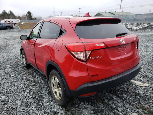 3CZRU6H75GM114707 - 2016 HONDA HR-V EXL RED photo 3