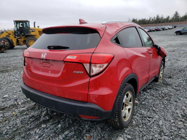 3CZRU6H75GM114707 - 2016 HONDA HR-V EXL RED photo 4