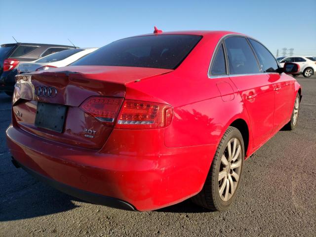 WAUBFAFL0CN015181 - 2012 AUDI A4 PREMIUM RED photo 4