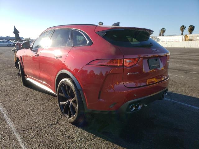 SADCZ2EE8LA628894 - 2020 JAGUAR F-PACE SVR RED photo 3