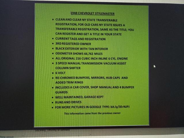 EAM325743 - 1948 CHEVROLET STYLE MAST BLACK photo 12