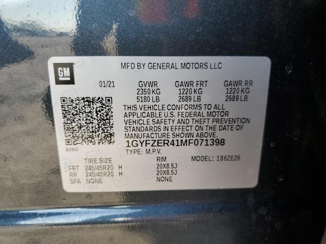 1GYFZER41MF071398 - 2021 CADILLAC XT4 SPORT GRAY photo 13