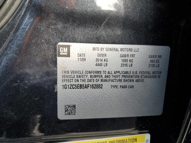 1G1ZC5EB5AF162882 - 2010 CHEVROLET MALIBU 1LT შავი ფოტო 12