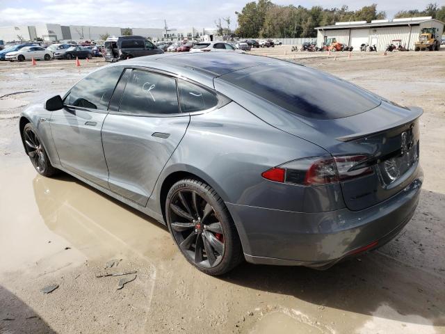 5YJSA1H14EFP28471 - 2014 TESLA MODEL S Մոխրագույն լուսանկար 2