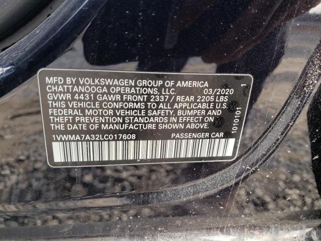 1VWMA7A32LC017608 - 2020 VOLKSWAGEN PASSAT R-L Qara foto 12