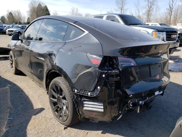 5YJYGDEE4MF123110 - 2021 TESLA MODEL Y أسود صورة 3