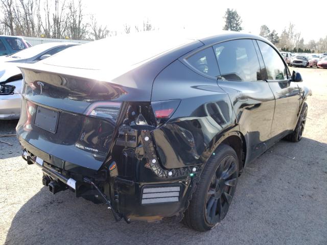5YJYGDEE4MF123110 - 2021 TESLA MODEL Y أسود صورة 4
