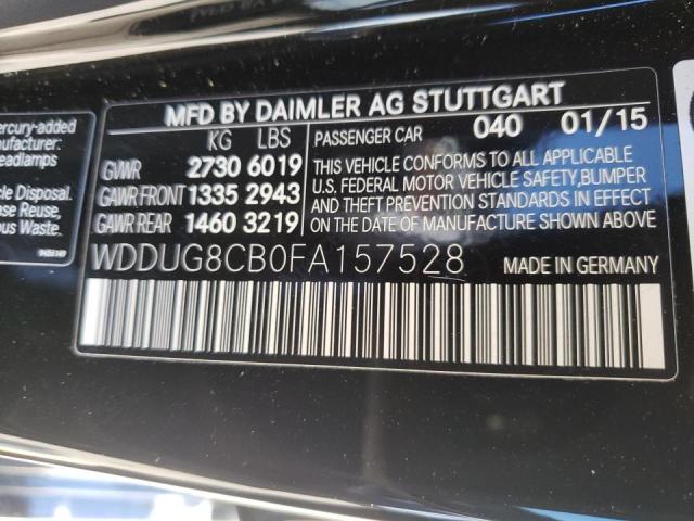 WDDUG8CB0FA157528 - 2015 MERCEDES-BENZ S550 BLACK photo 10