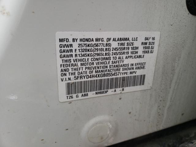 5FRYD4H4XGB055457 - 2016 ACURA MDX TECHNO 白色 照片 14