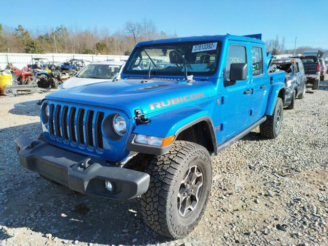 1C6JJTBG2ML502372 - 2021 JEEP GLADIATOR BLUE photo 2