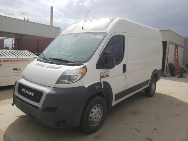 3C6TRVBGXLE111197 - 2020 RAM PROMASTER WHITE photo 2