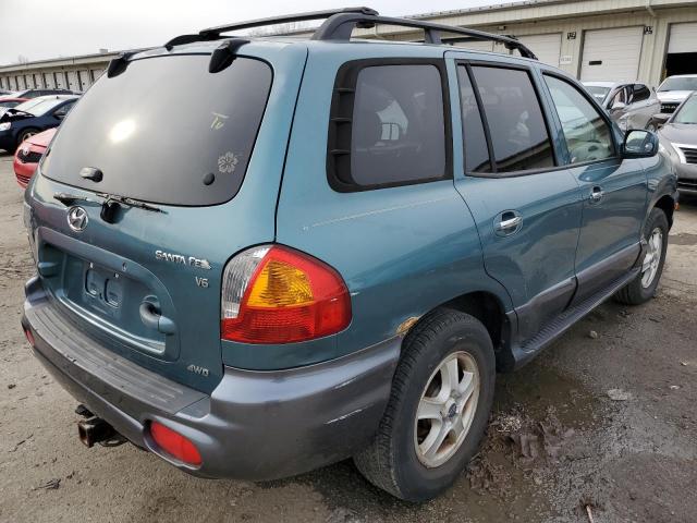 KM8SC73D63U428770 - 2003 HYUNDAI SANTA FE G TURQUOISE photo 3