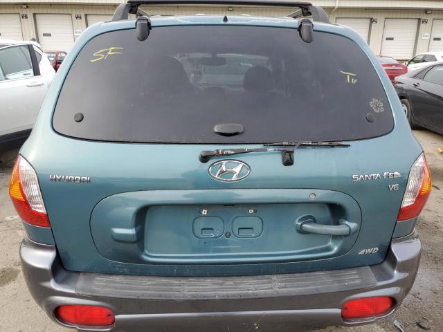 KM8SC73D63U428770 - 2003 HYUNDAI SANTA FE G TURQUOISE photo 6