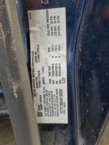 1GTDT196548130238 - 2004 GMC CANYON BLUE photo 12