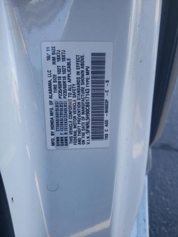 5FNRL5H90CB017143 - 2012 HONDA ODYSSEY TO WHITE photo 13