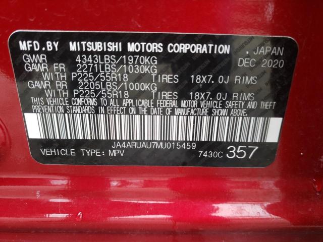 JA4ARUAU7MU015459 - 2021 MITSUBISHI OUTLANDER 红色 照片 13