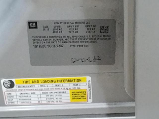 1G1ZG5E70CF377332 - 2012 CHEVROLET MALIBU LTZ  照片 10