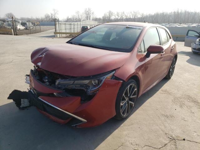 JTNK4RBEXK3002362 - 2019 TOYOTA COROLLA SE RED photo 2