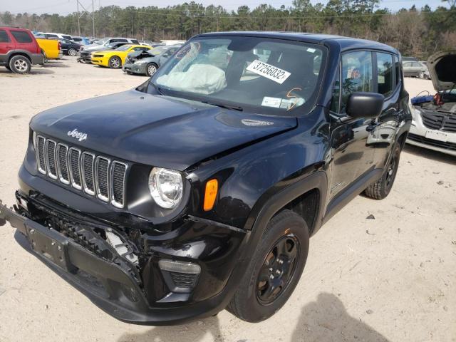 ZACNJBAB5KPK35647 - 2019 JEEP RENEGADE S BLACK photo 2