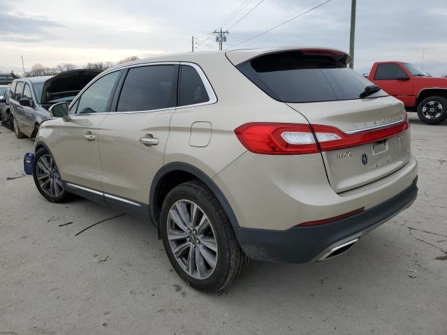 2LMPJ8LP0HBL30623 - 2017 LINCOLN MKX RESERV ოქროსფერი ფოტო 2